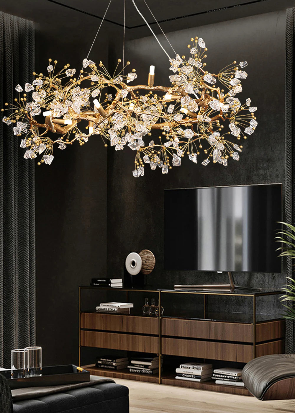 Berry Branch Silhouette Chandelier