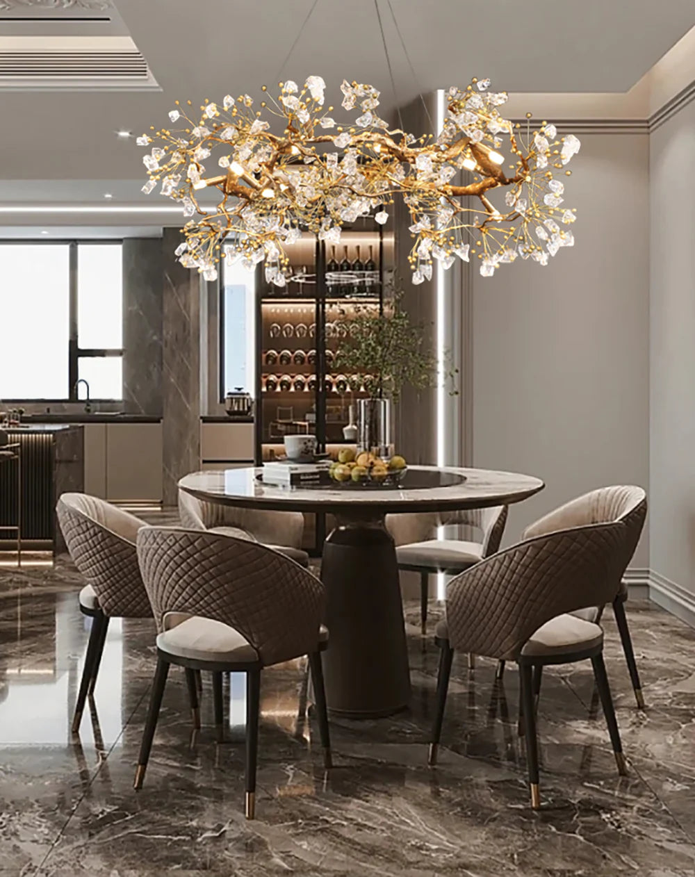 Berry Branch Silhouette Chandelier