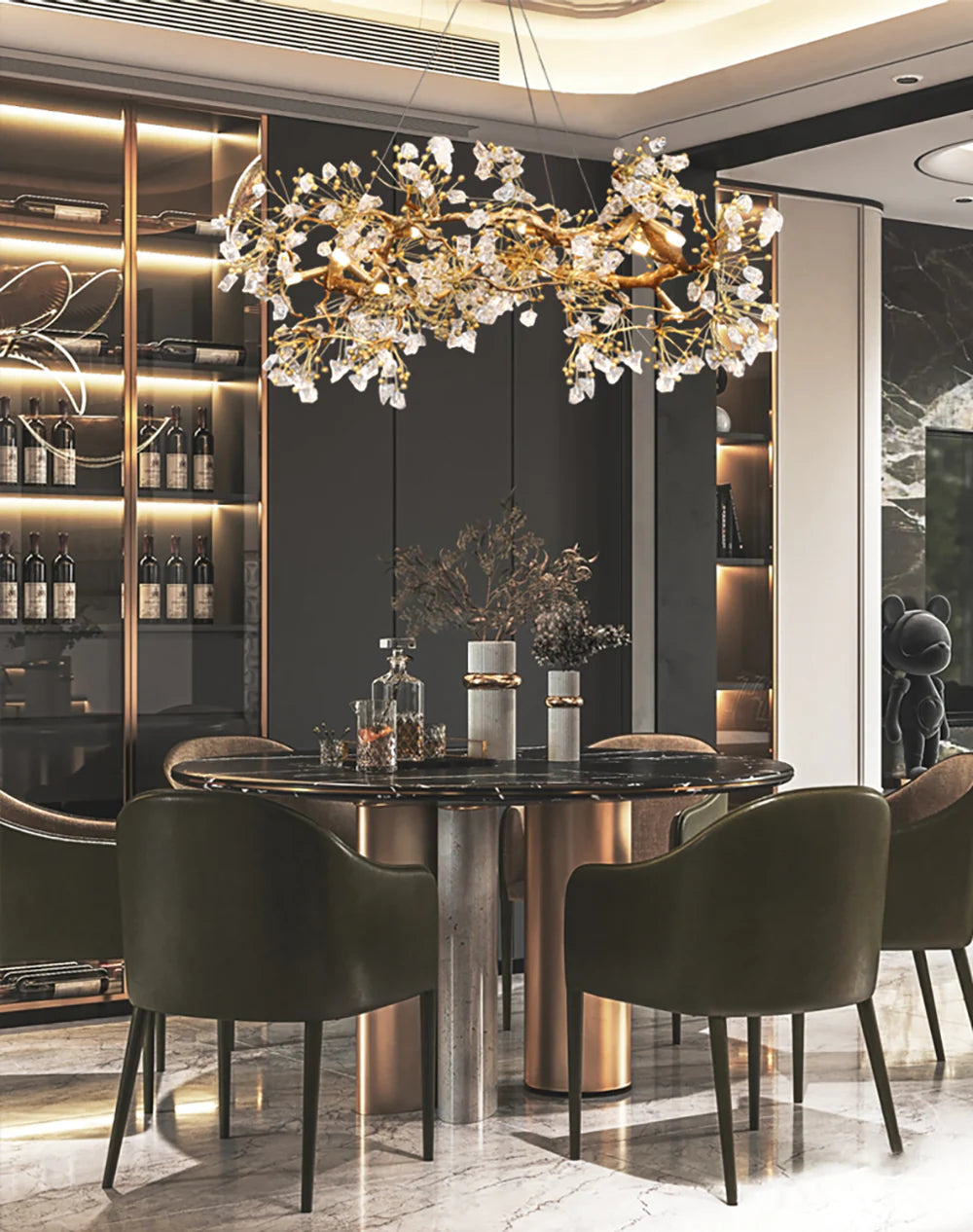 Berry Branch Silhouette Chandelier