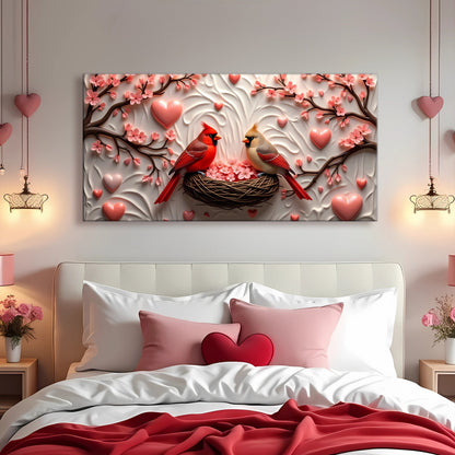 Cardinal Pair Dimensional Wall Art IV