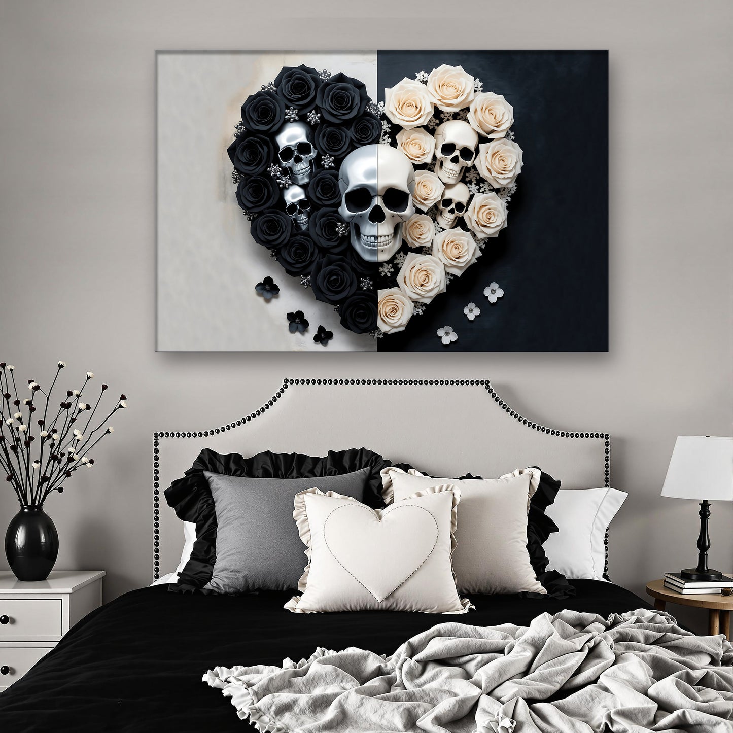 Skull & Flowers Abstract Study XIII Wall Art