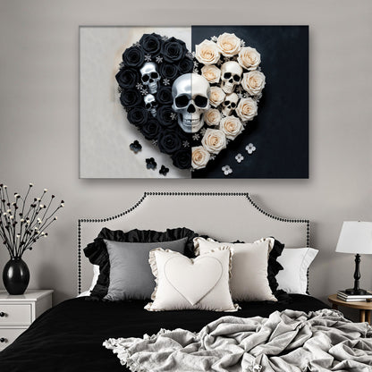 Skull & Flowers Abstract Study XIII Wall Art