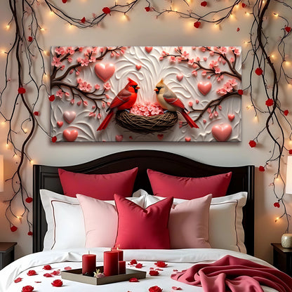 Cardinal Pair Dimensional Wall Art IV