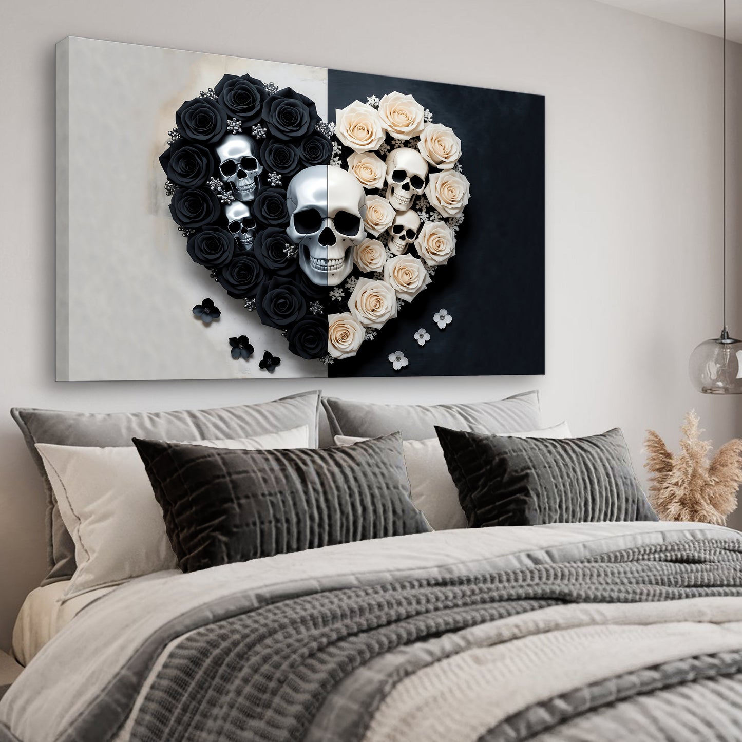 Skull & Flowers Abstract Study XIII Wall Art