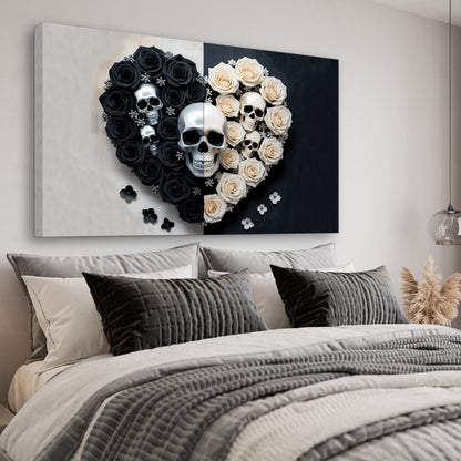 Skull & Flowers Abstract Study XIII Wall Art
