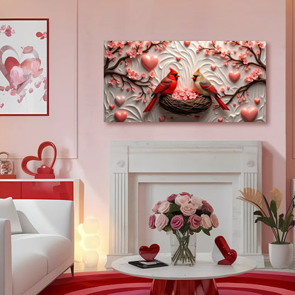 Cardinal Pair Dimensional Wall Art IV