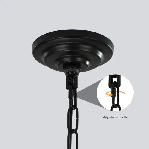 Black & Gold 8-Light Tiered Chandelier