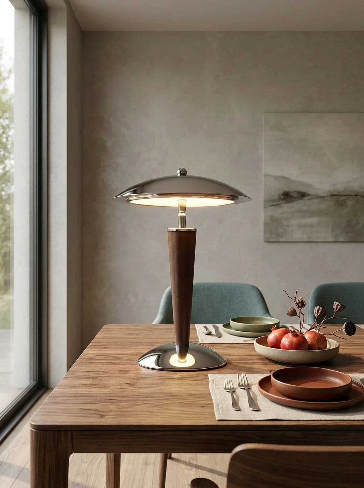 Dome‑Form Metal Table Lamp