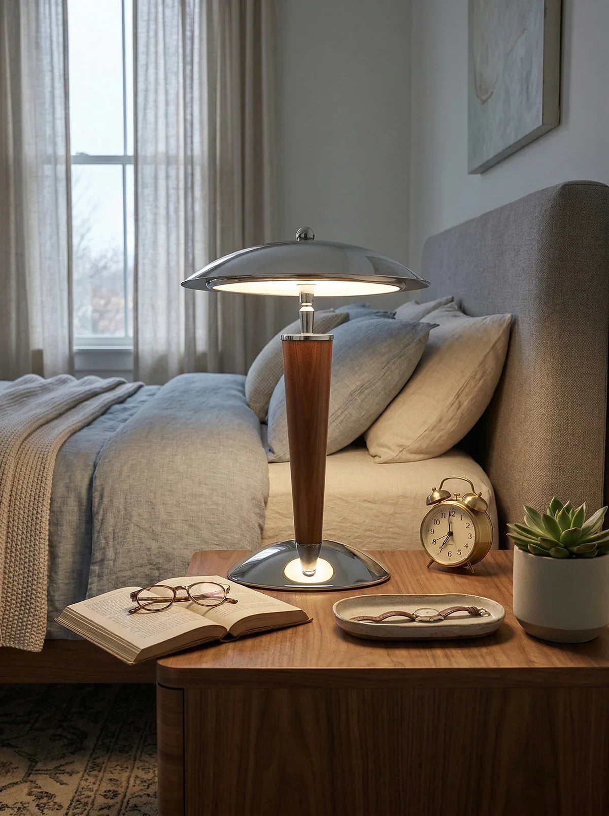 Dome‑Form Metal Table Lamp