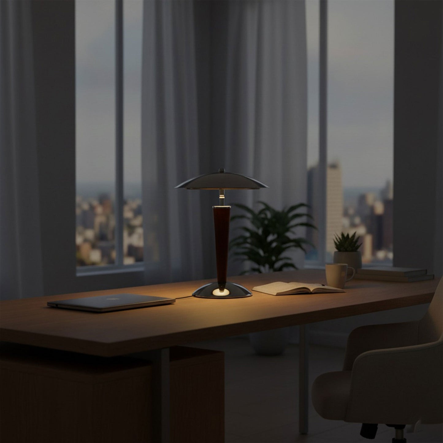 Dome‑Form Metal Table Lamp