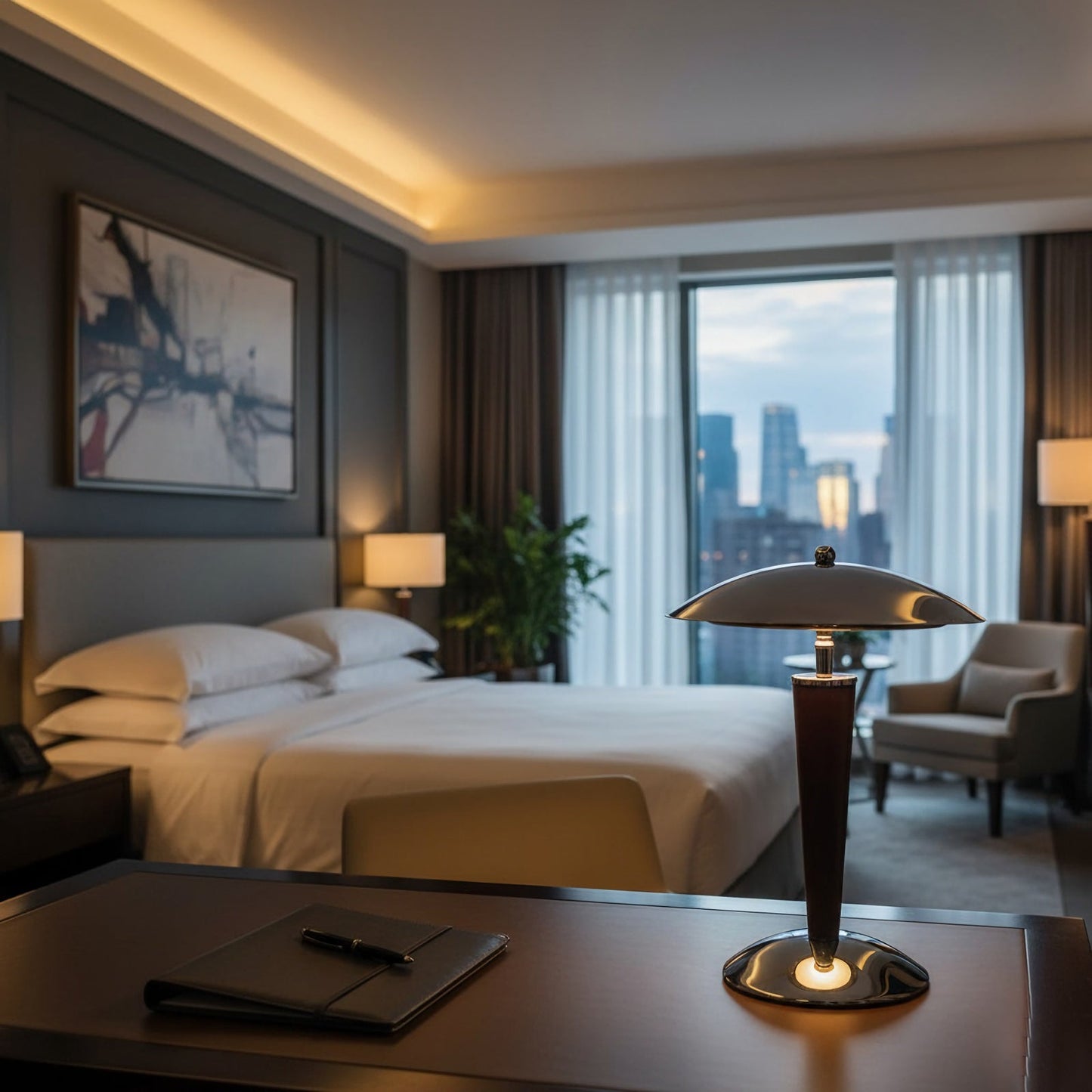 Dome‑Form Metal Table Lamp