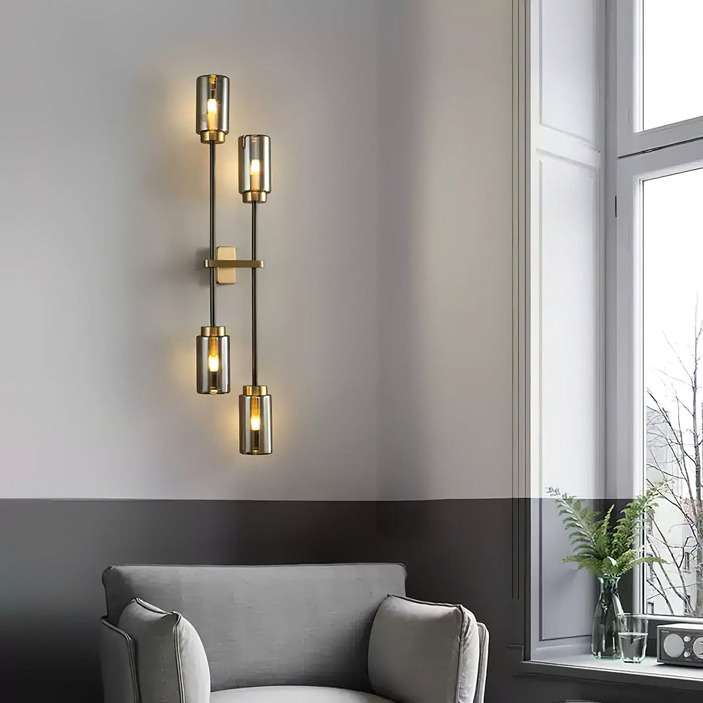 Linear Prism Glass Wall Light