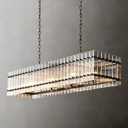 Star‑Form Murano Glass Tube Chandelier