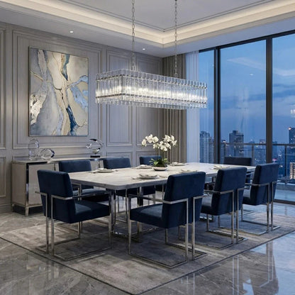 Star‑Form Murano Glass Tube Chandelier