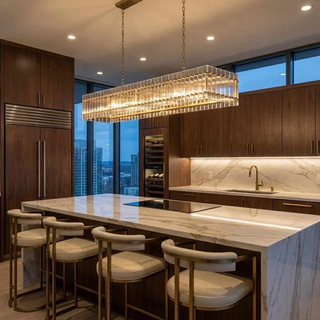 Star‑Form Murano Glass Tube Chandelier