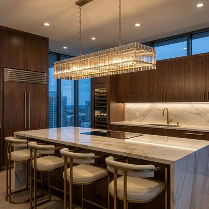 Star‑Form Murano Glass Tube Chandelier