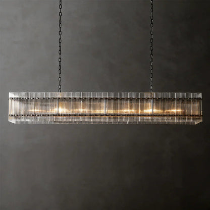 Star‑Form Murano Glass Tube Chandelier