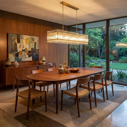 Star‑Form Murano Glass Tube Chandelier