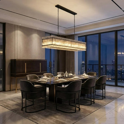 Star‑Form Murano Glass Tube Chandelier