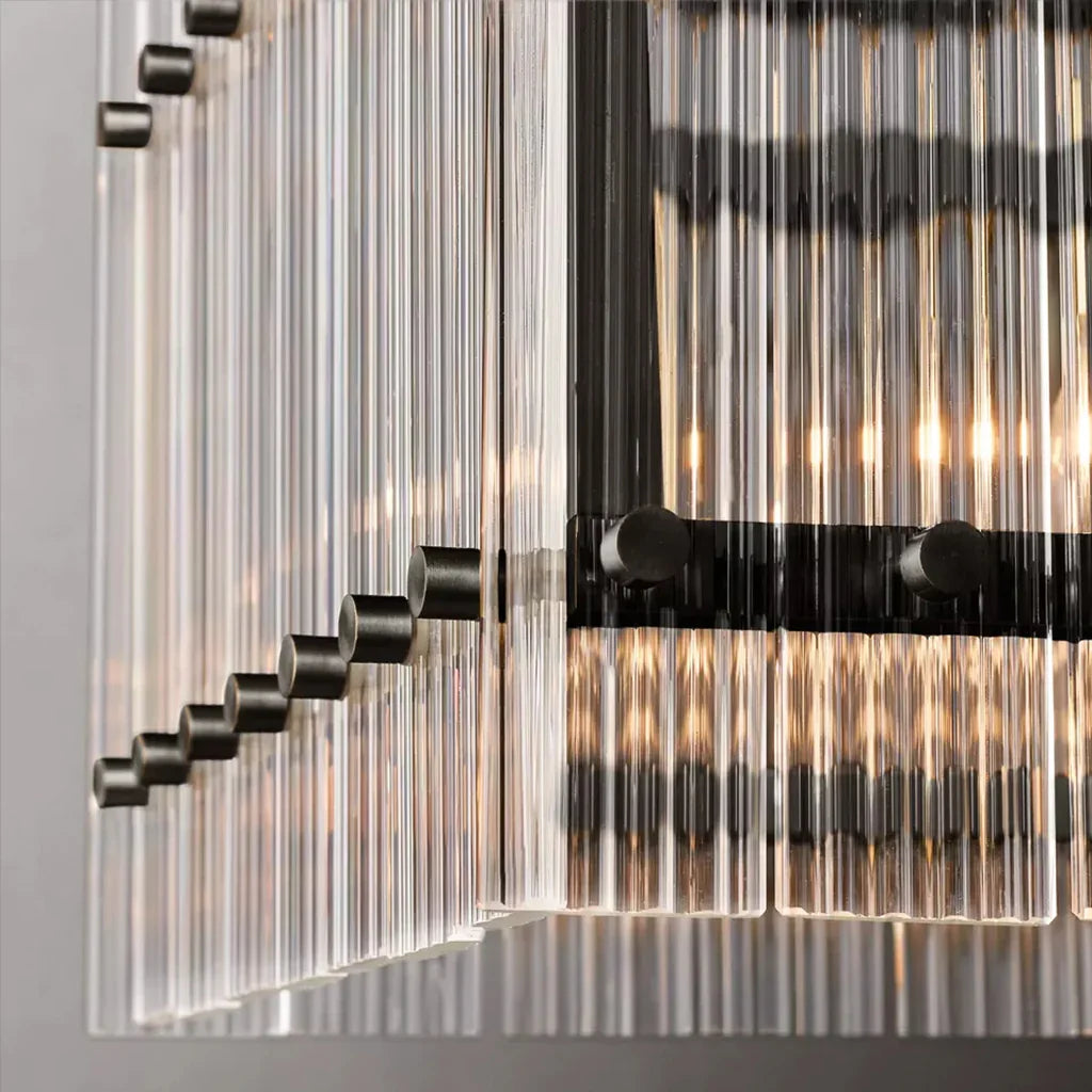 Star‑Form Murano Glass Tube Chandelier