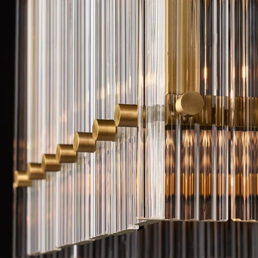Star‑Form Murano Glass Tube Chandelier