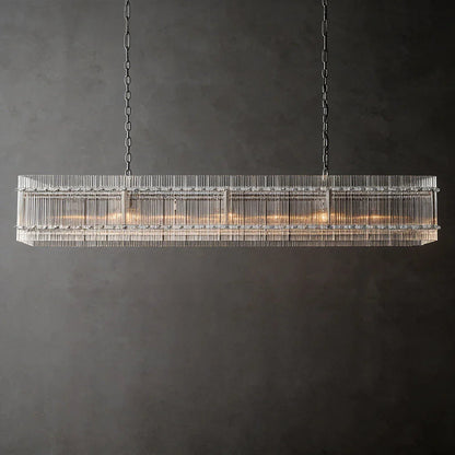 Star‑Form Murano Glass Tube Chandelier