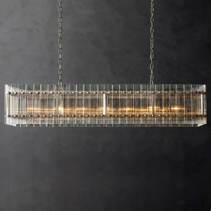 Star‑Form Murano Glass Tube Chandelier