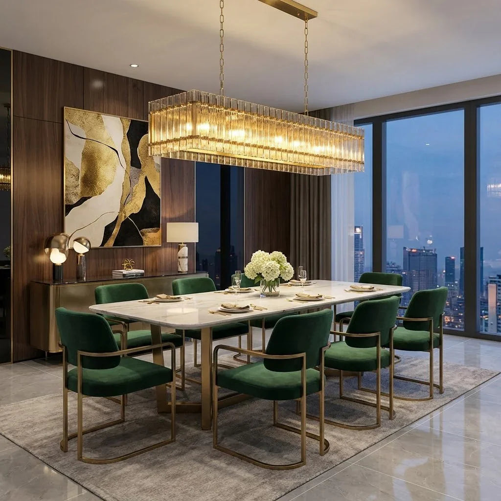 Star‑Form Murano Glass Tube Chandelier