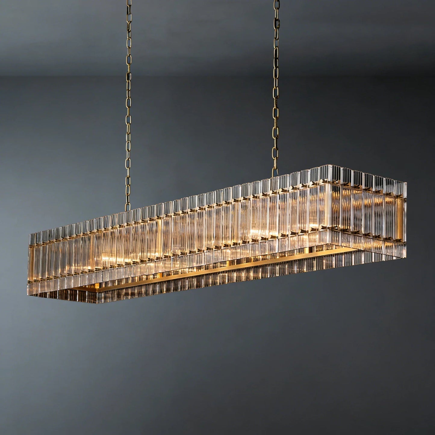 Star‑Form Murano Glass Tube Chandelier