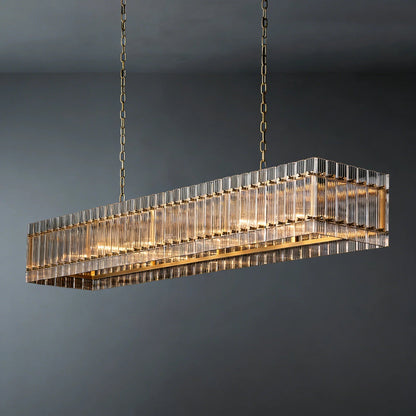 Star‑Form Murano Glass Tube Chandelier