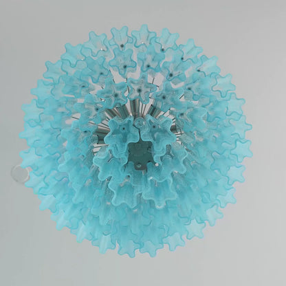 Murano Blue Vetro Tube Chandelier