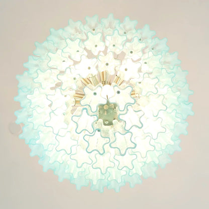 Murano Blue Vetro Tube Chandelier
