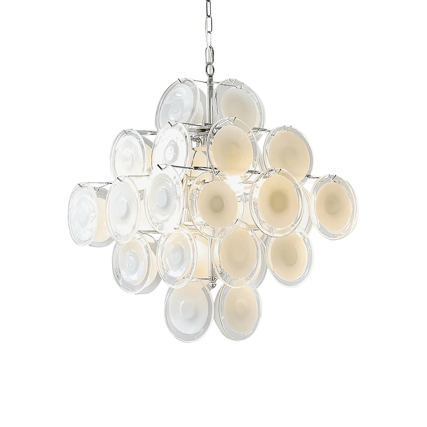 Vintage White Globe Chandelier