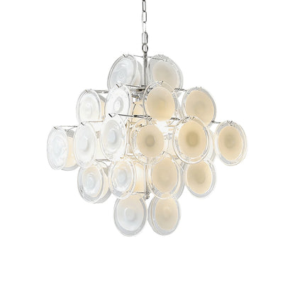 Vintage White Globe Chandelier