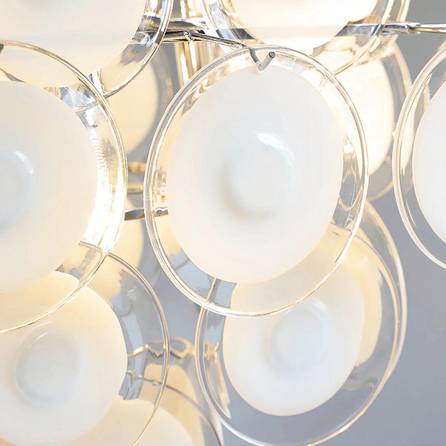 Vintage White Globe Chandelier