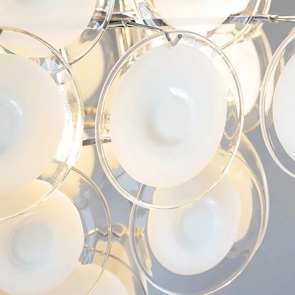 Vintage White Globe Chandelier
