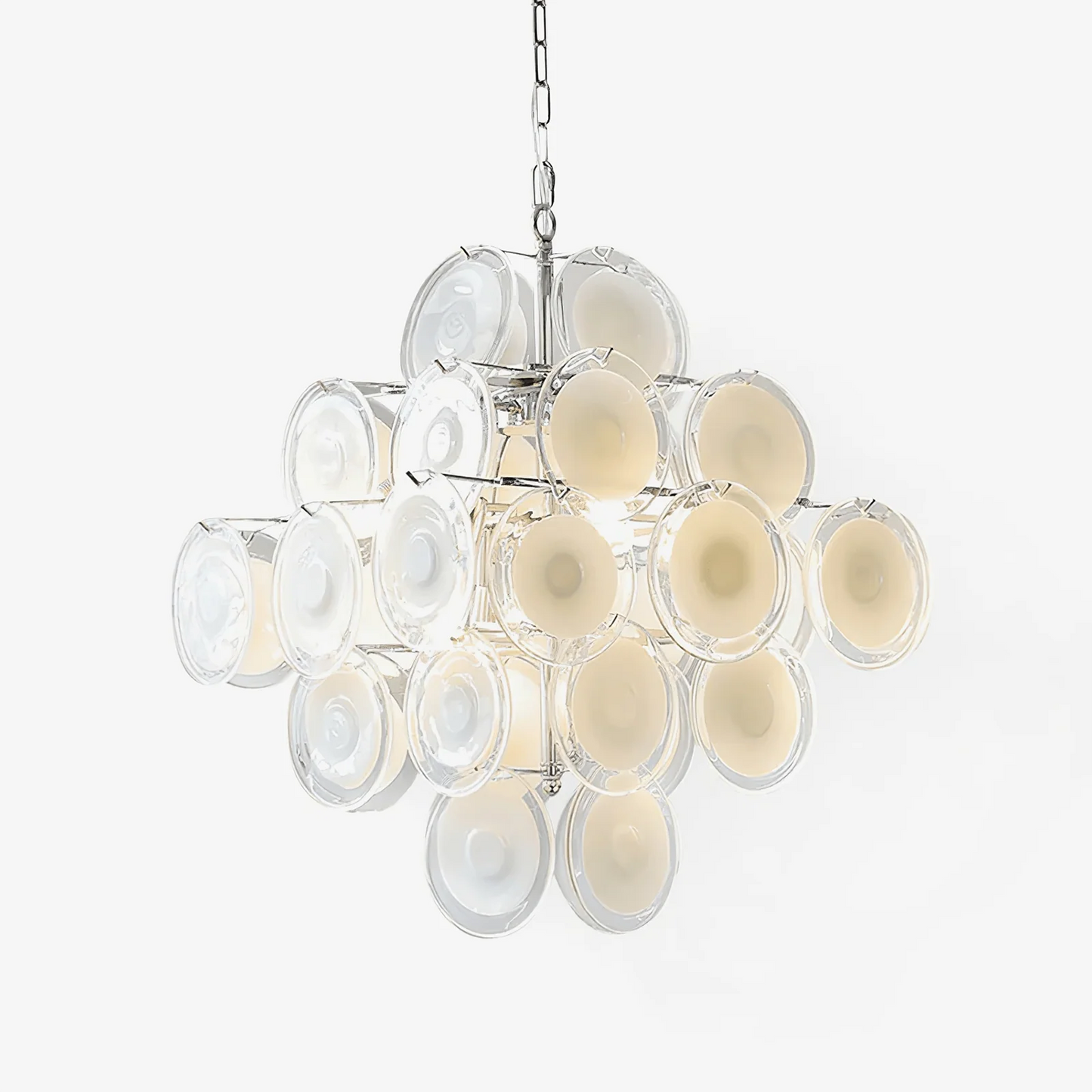 Vintage White Globe Chandelier