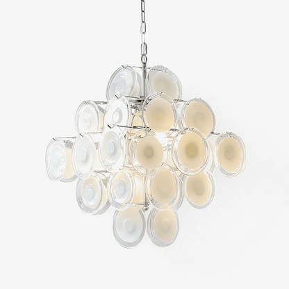 Vintage White Globe Chandelier