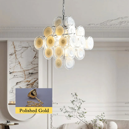 Vintage White Globe Chandelier