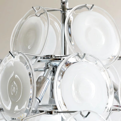 Vintage White Globe Chandelier