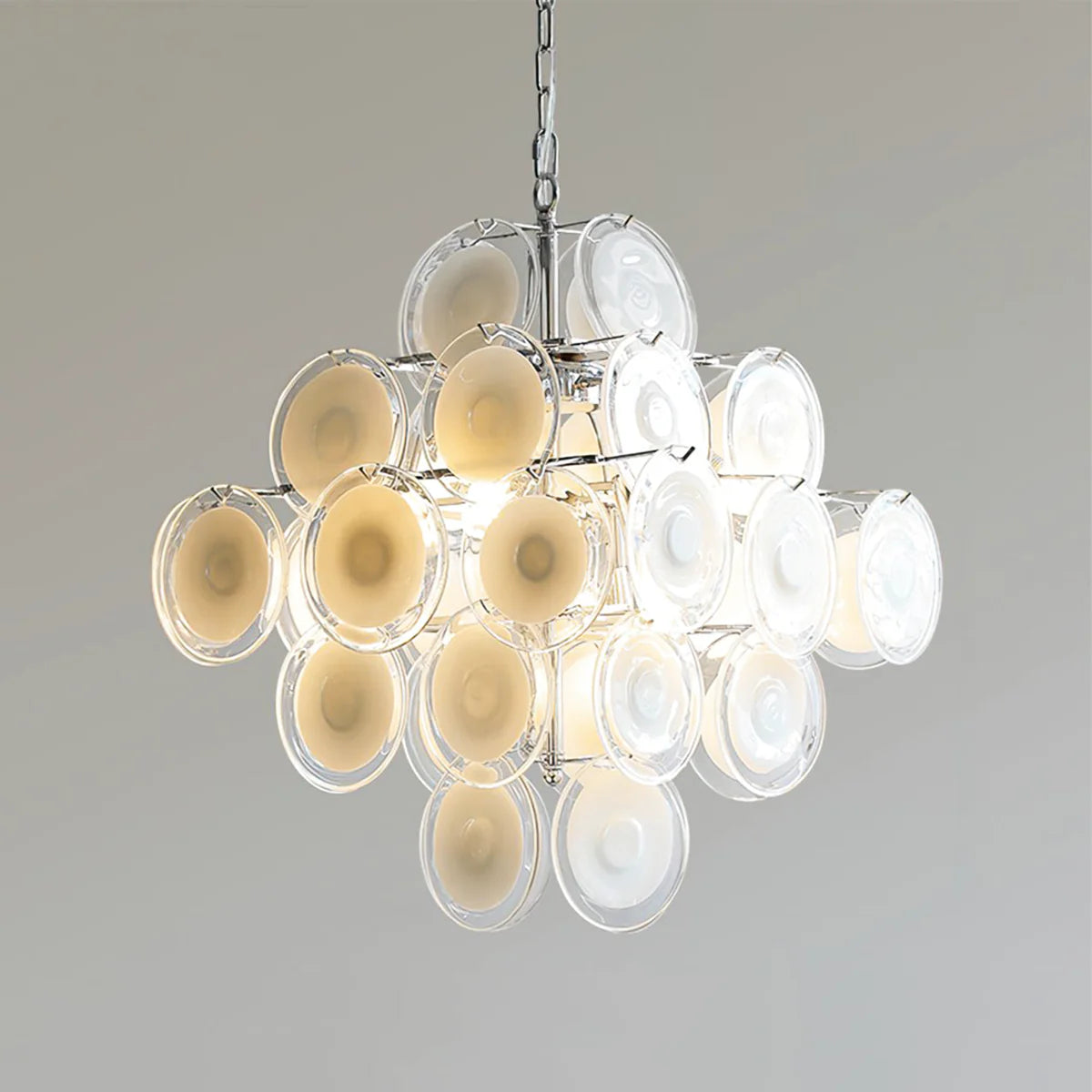 Vintage White Globe Chandelier