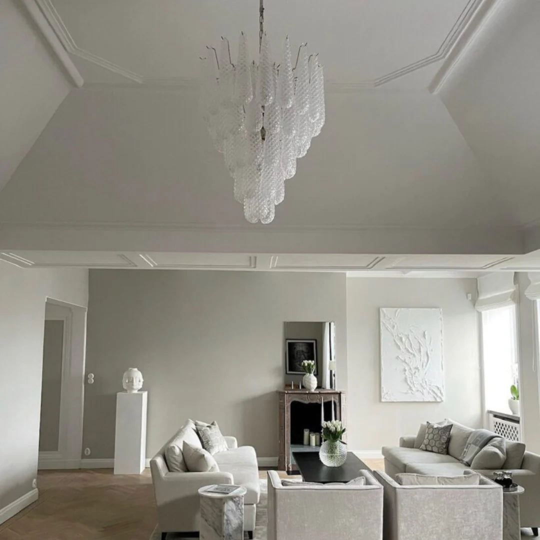 Vintage Murano Glass Petal Drop Chandelier