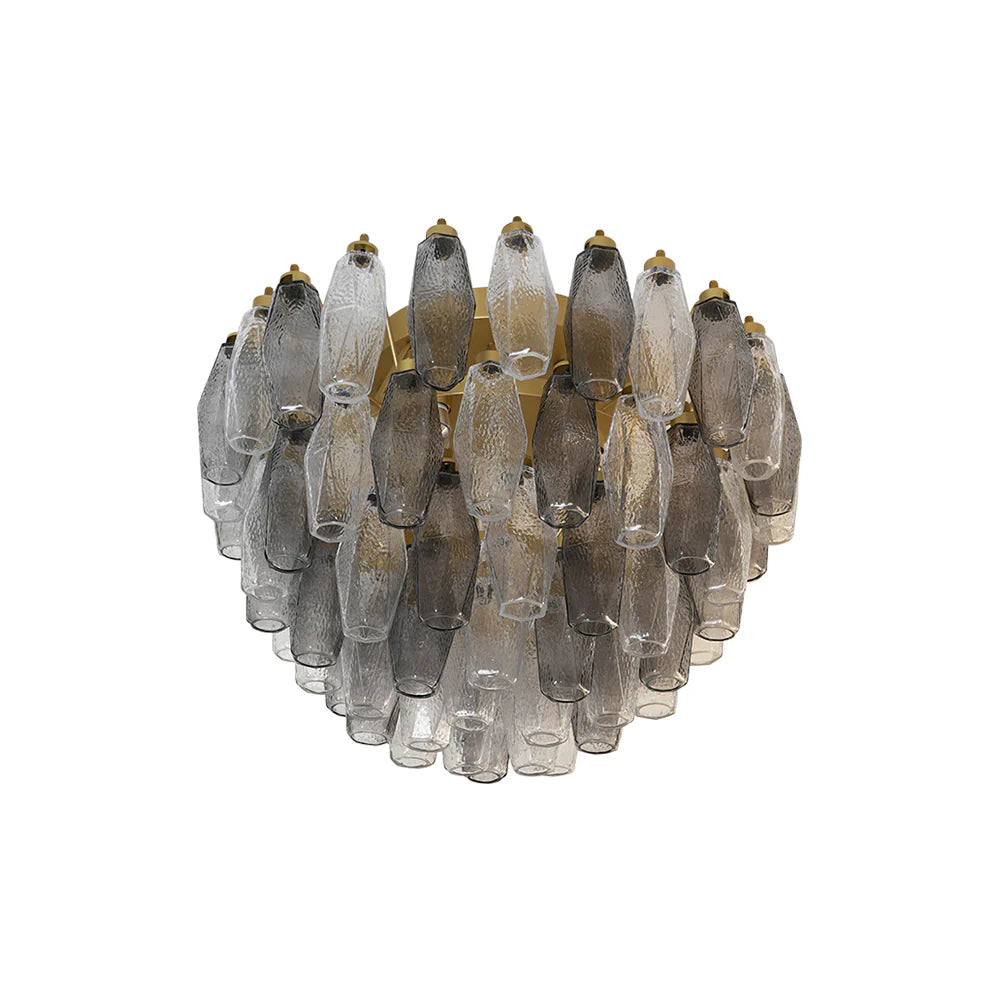 Poliedri Crystal Fumé Ceiling Light