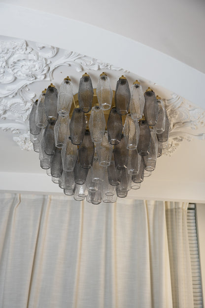 Poliedri Crystal Fumé Ceiling Light