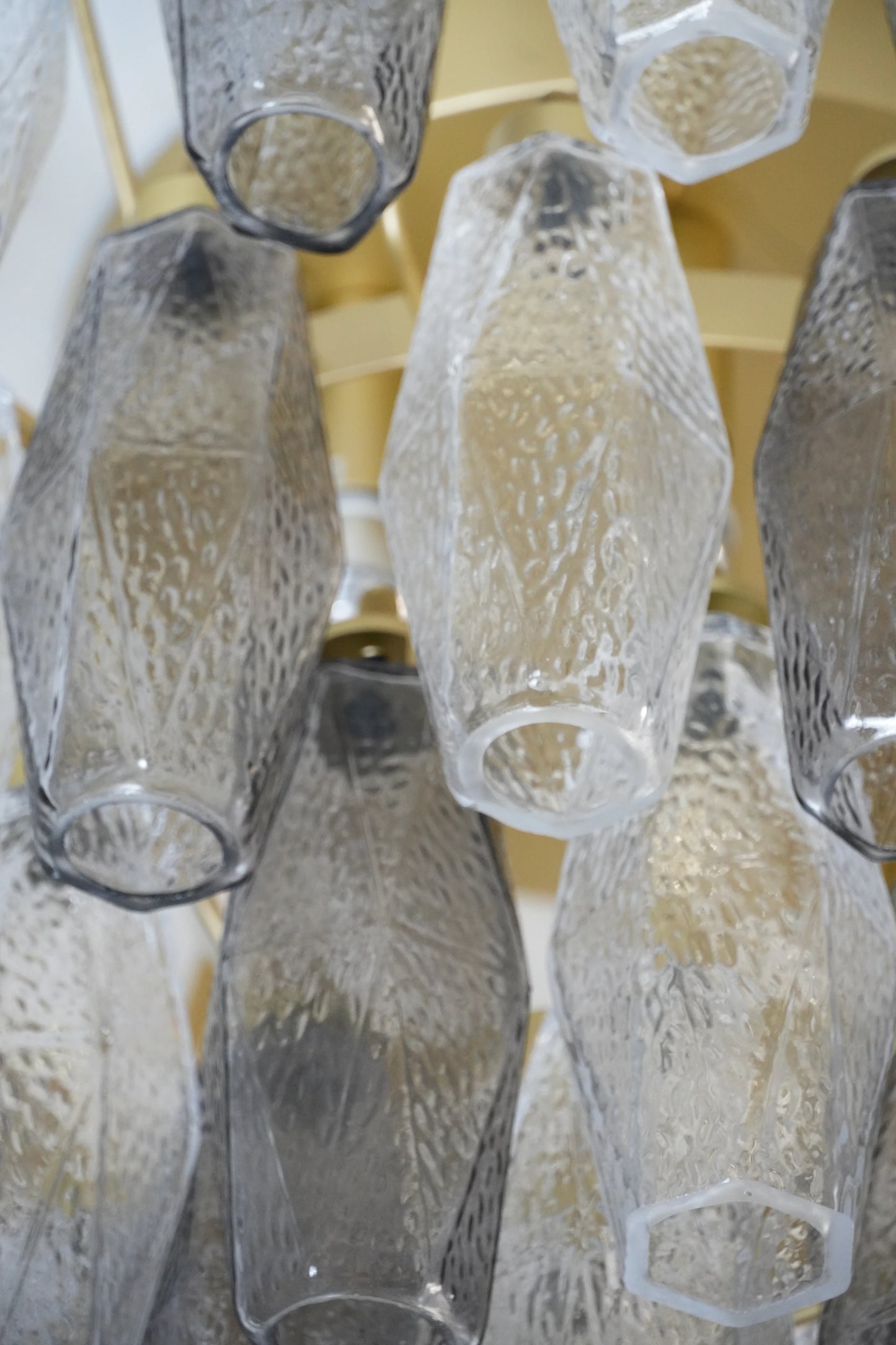 Poliedri Crystal Fumé Ceiling Light