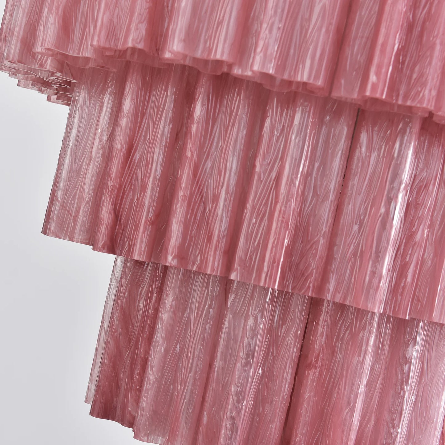 Murano Vetro Rosso Tube Chandelier