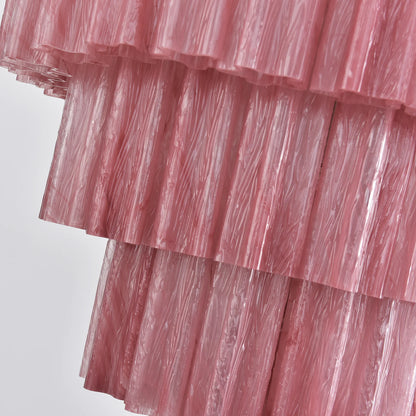 Murano Vetro Rosso Tube Chandelier