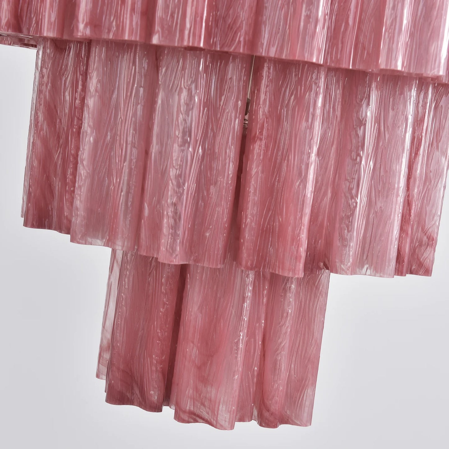 Murano Vetro Rosso Tube Chandelier