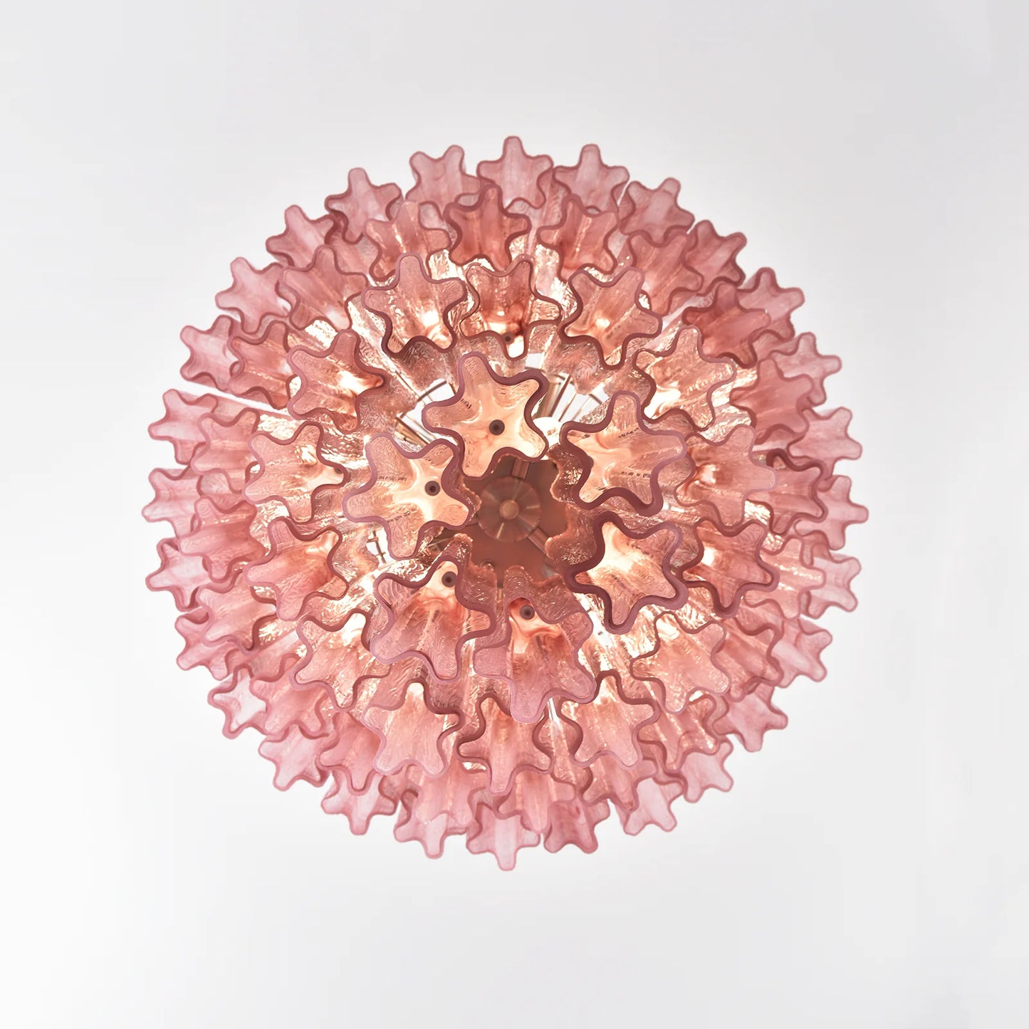 Murano Vetro Rosso Tube Chandelier