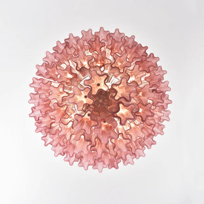 Murano Vetro Rosso Tube Chandelier